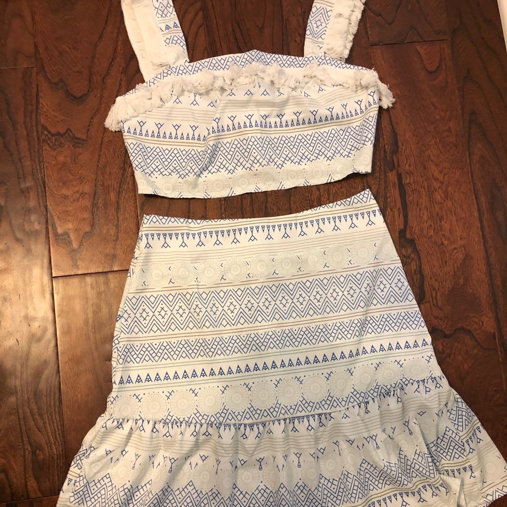 Set of matching skirt and top